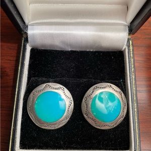 Vintage sterling silver and turquoise earrings